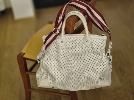 Bally Leder Handtasche weiss