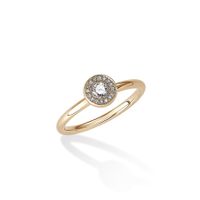 Anello in oro rosa con diamanti naturali