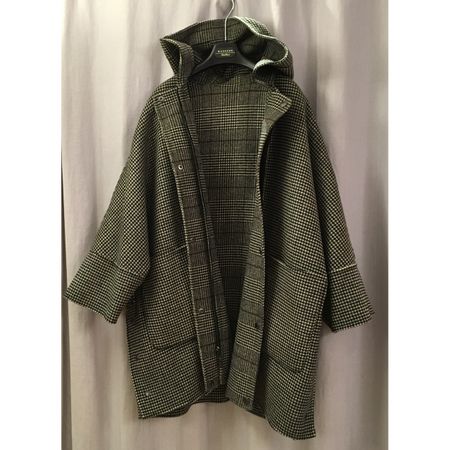Max Mara Weekend weite Kapuze Wende Jacke kariert Gr 40 neu