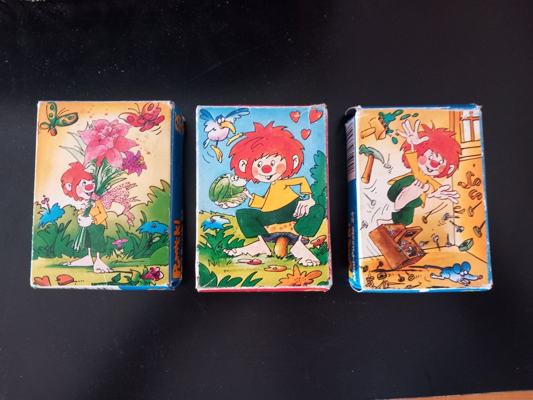 Puzzle: 3 Mini-Puzzles Pumuckl 24 Teile, Vintage – Usato da Nänikon venduto da Haexli_70