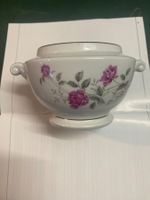 Vintage Zuckerdose mit Rosenmuster, Porzellan,