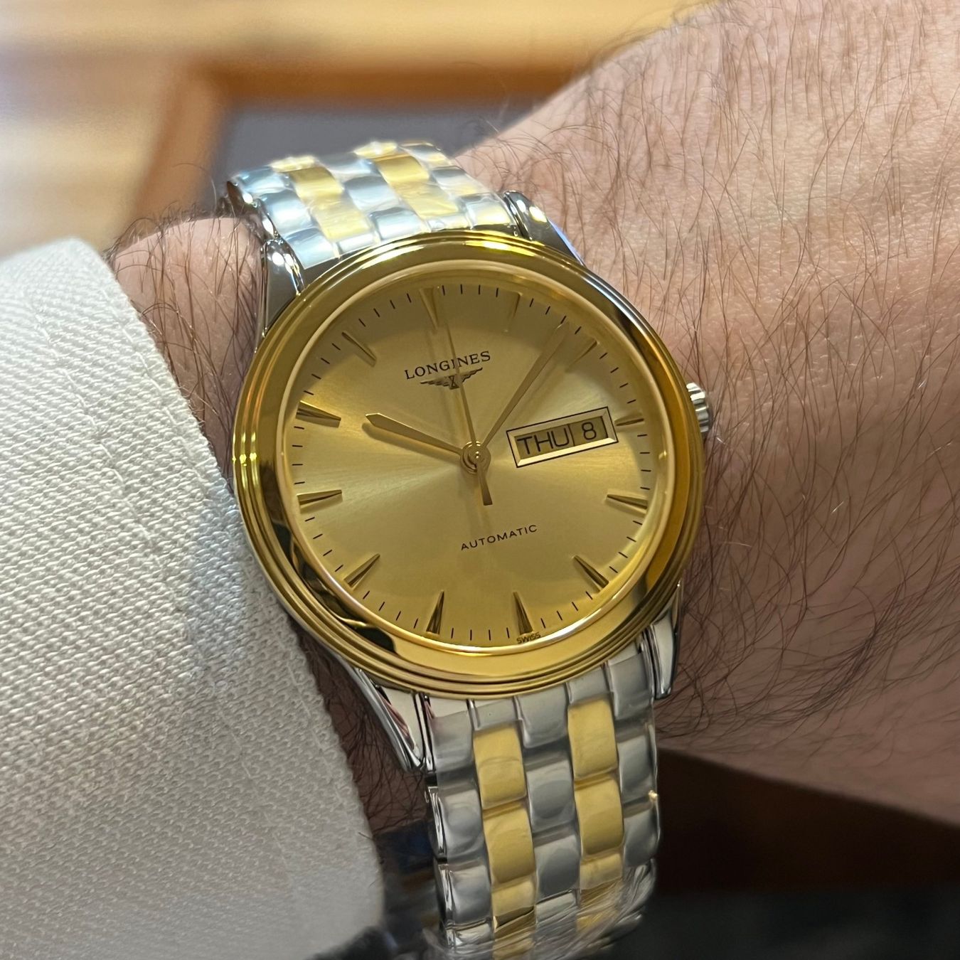 Longines Orologi: Longines Flagship Day-Date Automatic L4.899.3 – Usato da Carouge GE venduto da Watchaser 2