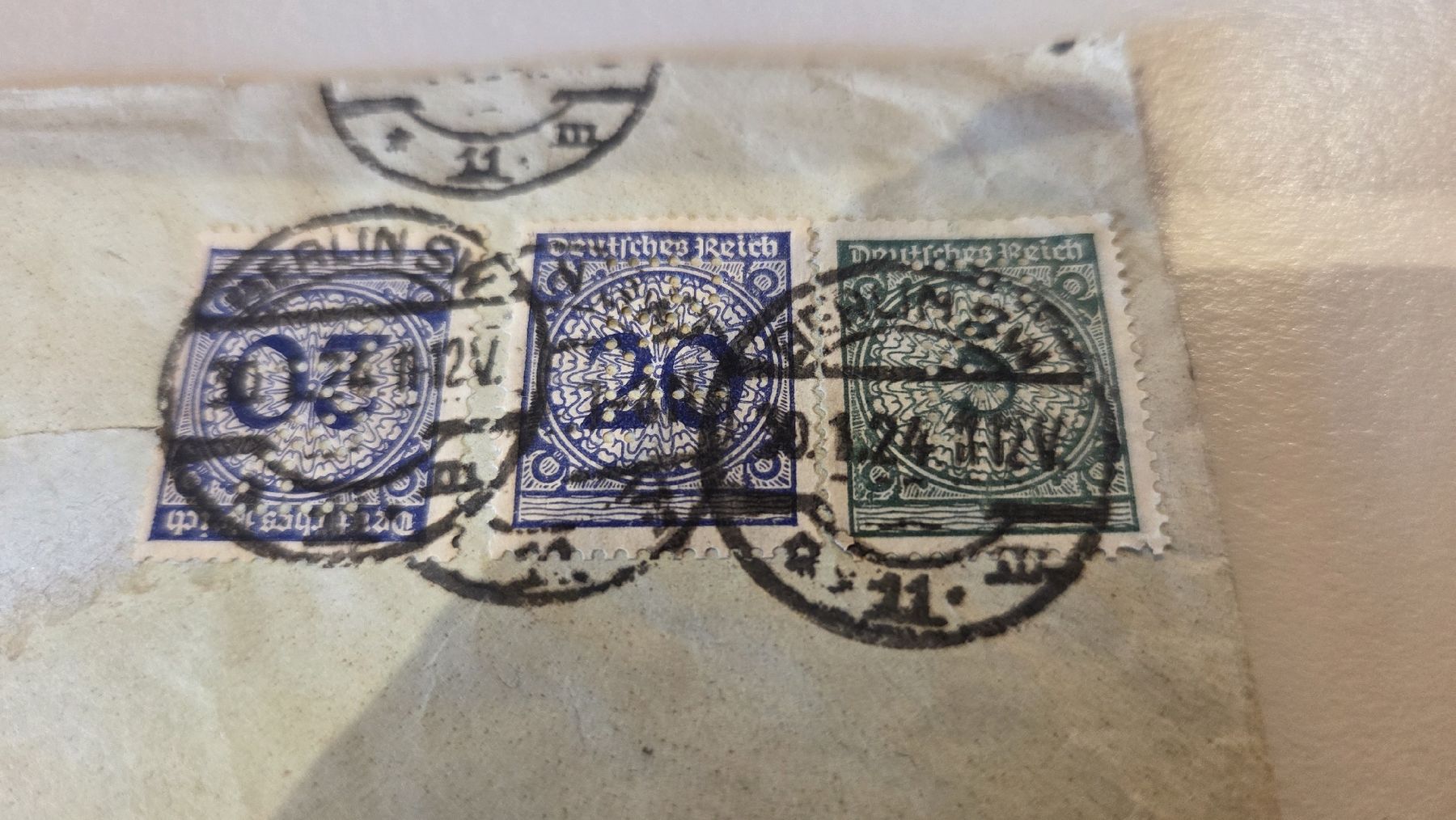 Tutti i francobolli: 1924 Deutsches Reich Perfin Brief – Usato da Arni AG venduto da Moth68 1