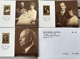 🏰 FL 1981 Nr. 708-710 Maximumkarten - Cartes maximum Nr. 23