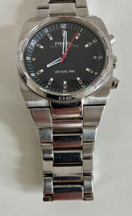 Fossil Montres: Fossil Herrenuhr Dual Time, Edelstahl, guter Zustand – D'occasion à Zürich par tersus1981 3