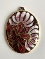Eleganter Cloisonné Anhänger mit floralem Emaille-Dekor