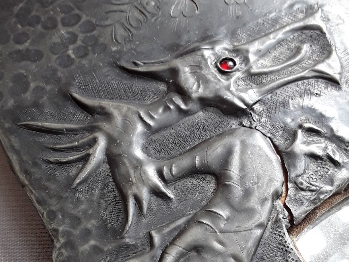 Spiegel: Antiker Silber Spiegel mit Drache – Gebraucht aus Zürich von helsan 1