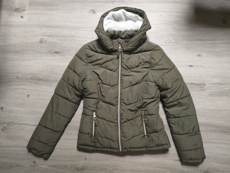 H&M Winterjacke Mädchen, khakigrün, Gr. 164