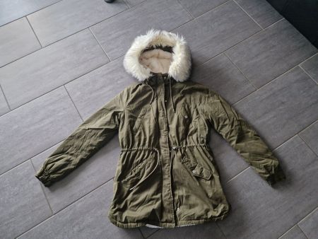 TERRANOVA warme Wintermantel grün  gr 38