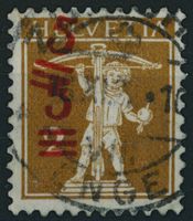 1921 - Tellknabe - Abart - gestempelt