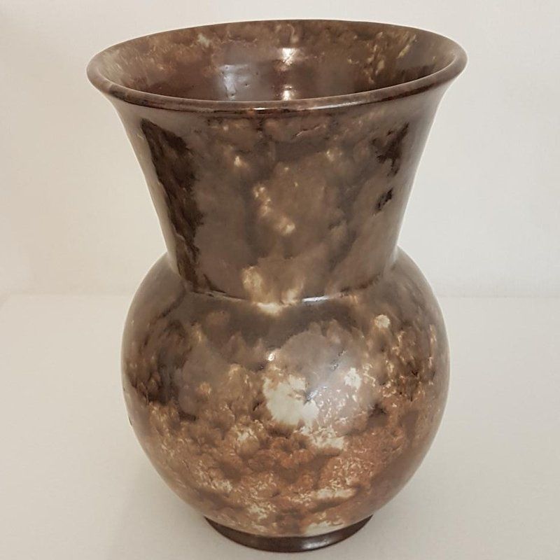 Vasen & Gefässe: Antike Blumenvase braun gewolkt – Gebraucht aus Kaltbrunn von Lexus3 3