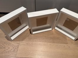IKEA SANNAHED Bilderrahmen 25x25cm weiss 3 Stk guter Zustand