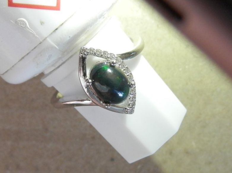 Anelli: Bague avec Black OPAL et multi couleur – Nuovo (secondo la descrizione) da Gals venduto da Vivelesencheres 1