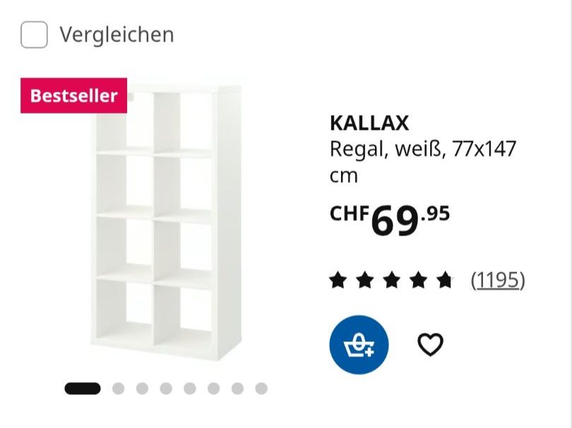 Ikea Étagères: Kallax Regal weiss – Neuf (Voir description) à Niederweningen par Waltera0