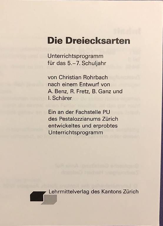 Libri: Lehrmittel "Die Dreiecksarten" – Usato da Merlischachen venduto da tsb-2025 1