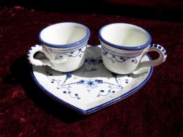 Service à café romantique pour deux, forme coeur 💙☕️