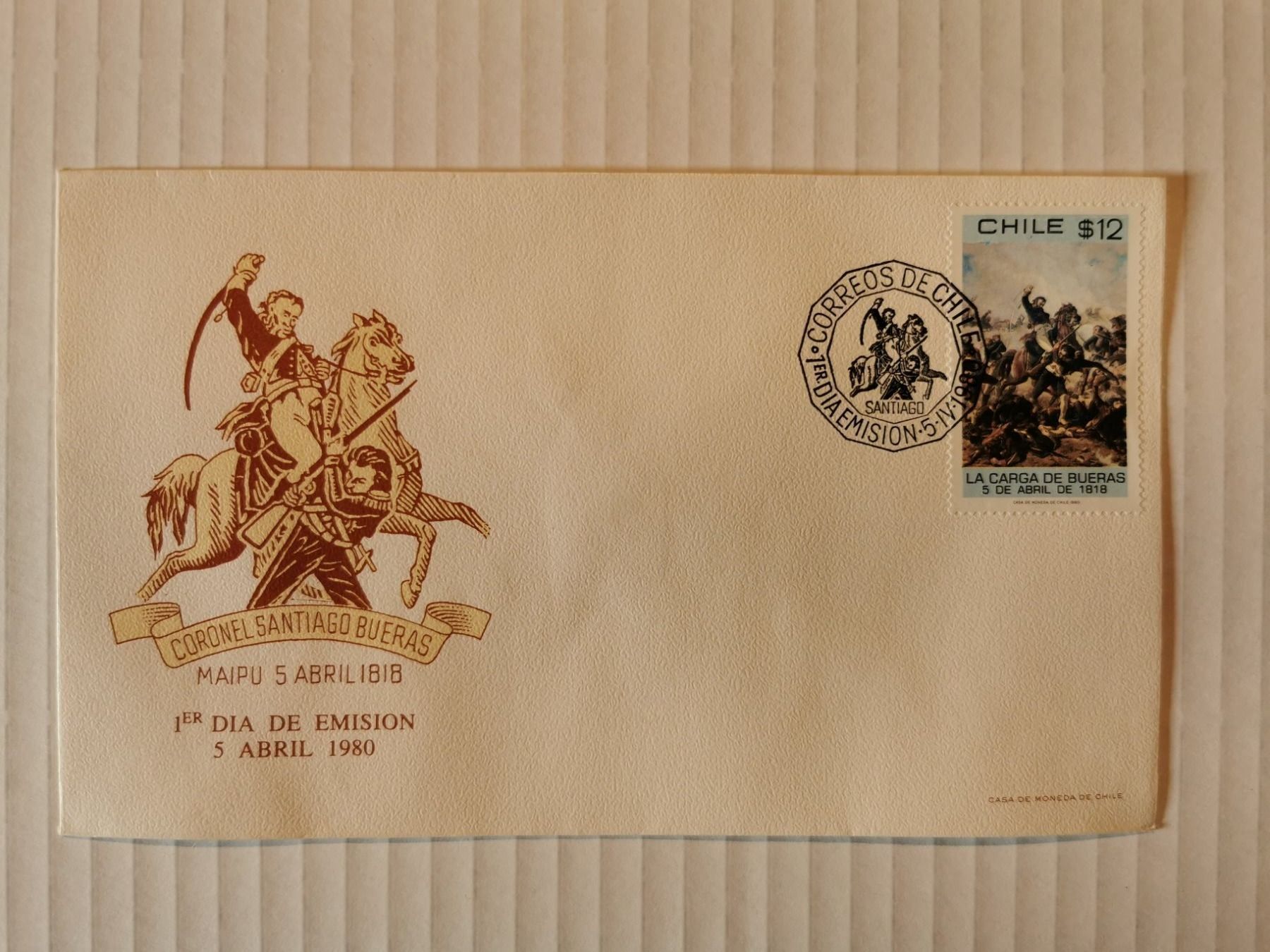 Alle Briefmarken: FDC Chile - Coronel Brueras 1980 – Gebraucht aus Pailly von jme99