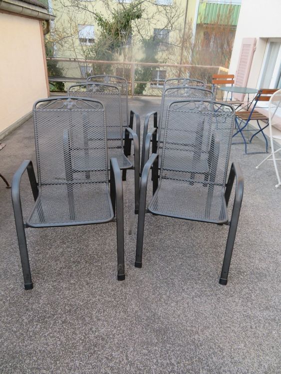 Metall Gartenstühle MWH, 6 Stück Kaufen auf Ricardo