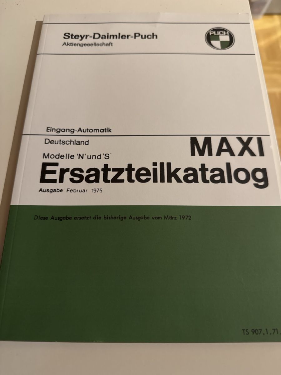 Puch Documenti: Puch Maxi Ersatzteilkatalog, Modelle N + S – Nuovo (secondo la descrizione) da Spiez venduto da Wasser13