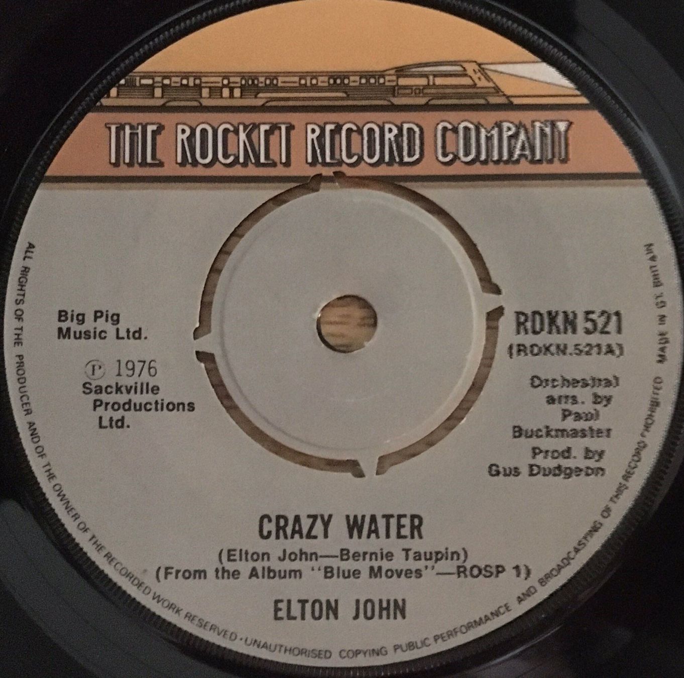 Dischi in vinile: ELTON JOHN - CRAZY WATER – Usato da Bussigny venduto da vinyl-pas-cher 3