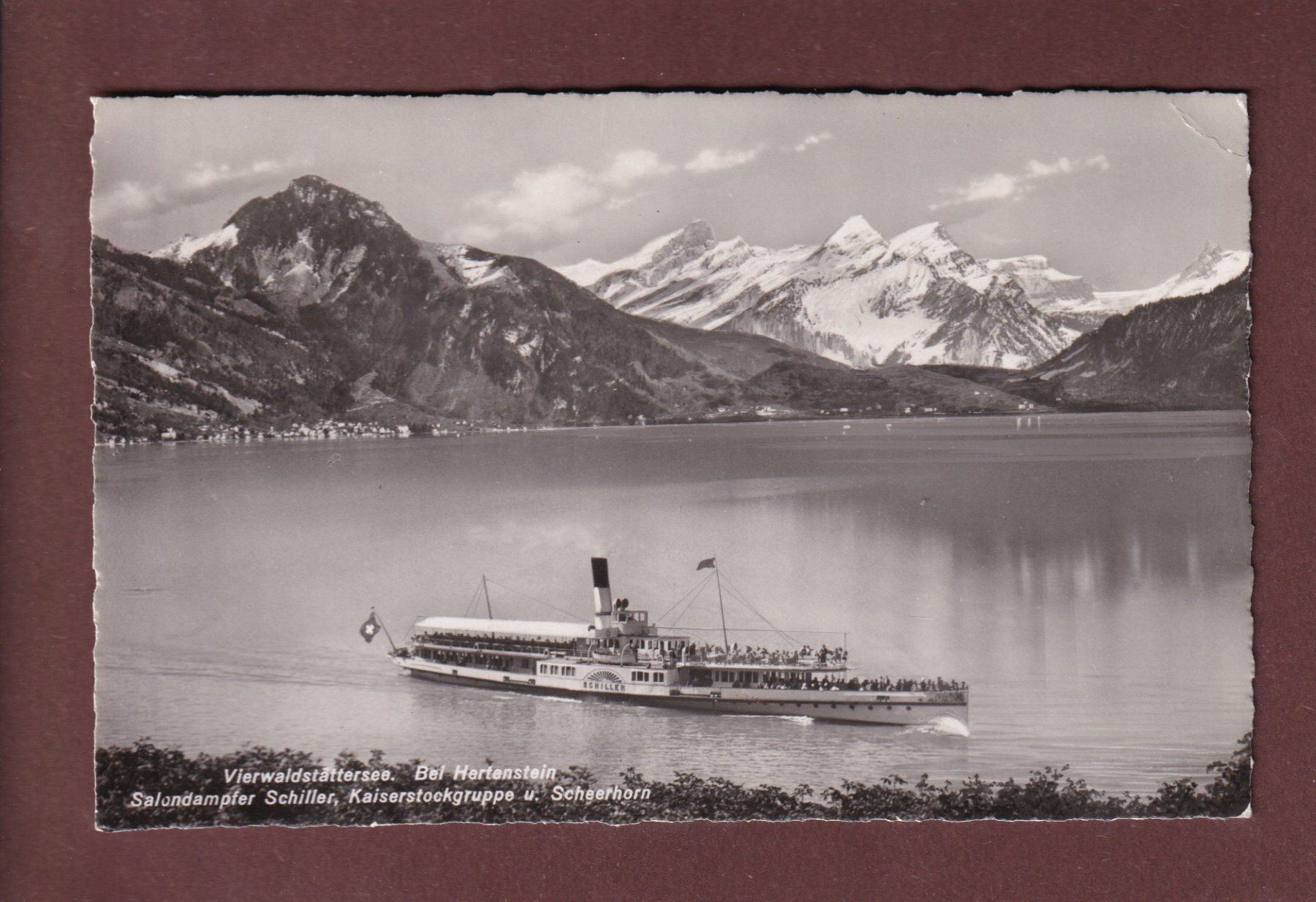 Ansichtskarten: Vierwaldstättersee - SCHIFF SCHILLER - 1943 // Eckbug // – Gebraucht aus Pully von nicecards-shop