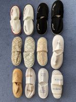 12 Paar Hotel-Slipper Frottee-Plüsch div. Grössen NEU !