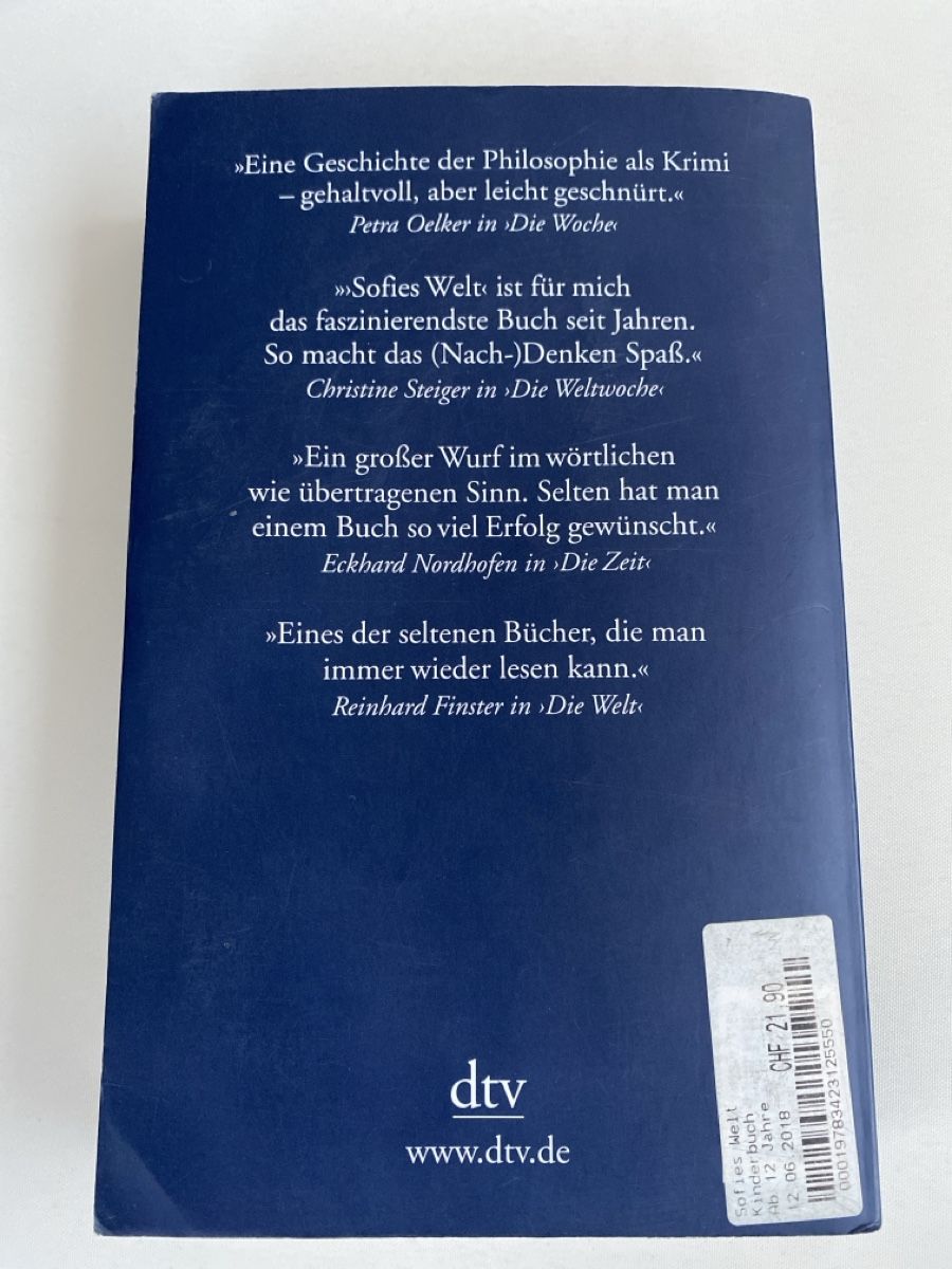 Libri: Sofies Welt - Jostein Gaarder – Usato da Schmerikon venduto da tam_k9vb 1