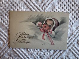 Ansichtskarte, herzliche Glückwünsche zum frohen Ereigniss