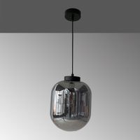 Edle Pendelleuchte, Schwarz, 24 cm Ø