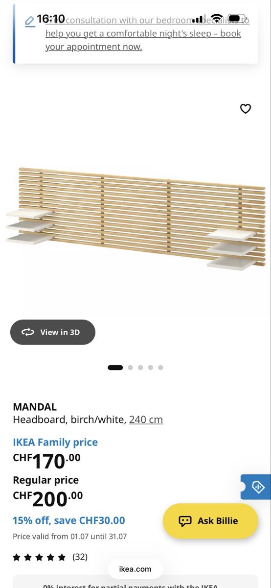 Ikea Scaffali: IKEA mandal headboard – Nuovo (secondo la descrizione) da Basel venduto da VanBuyer2010 1