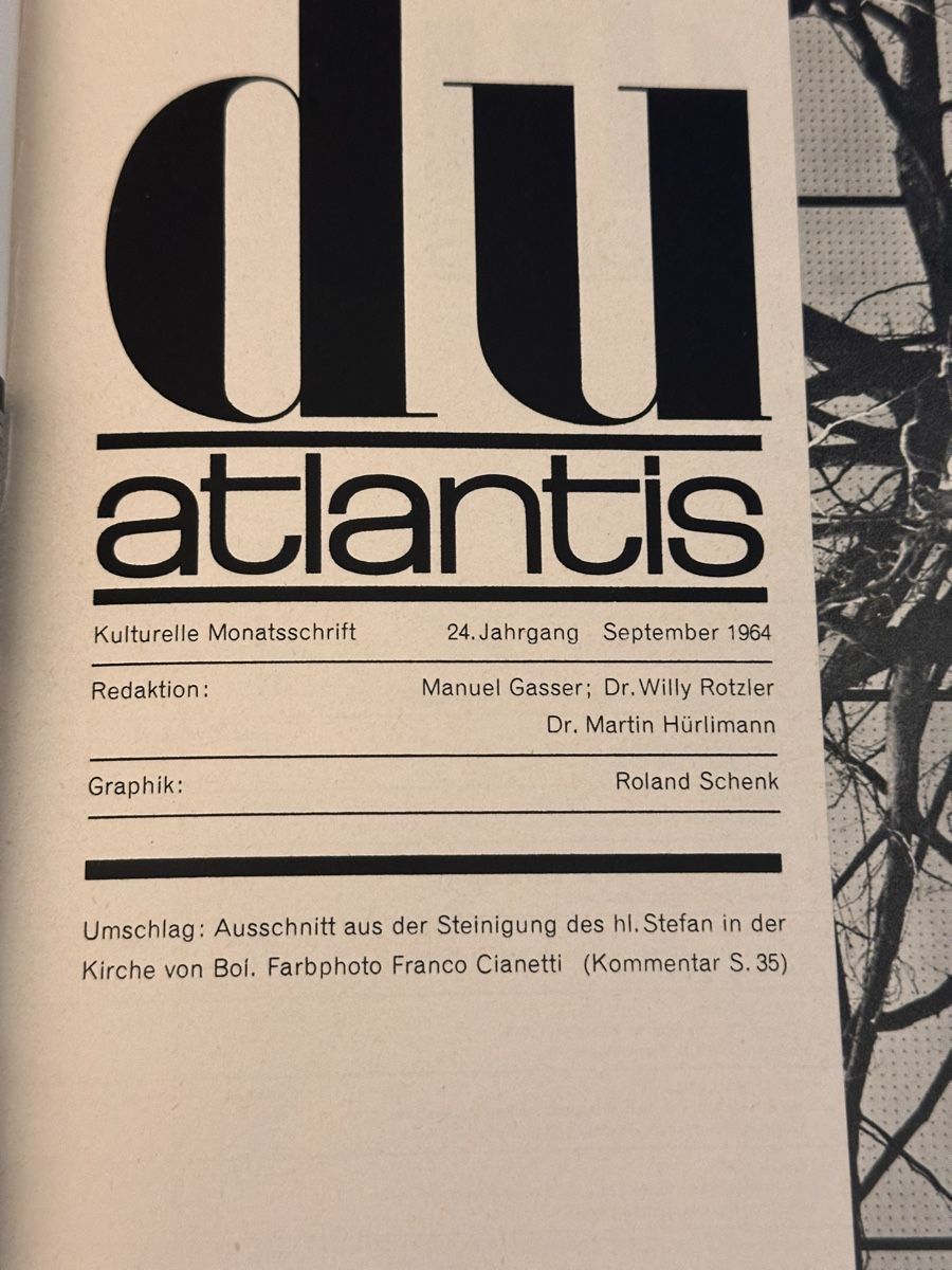 Riviste & Magazine: DU Atlantis Kulturzeitschrift 1964 – Usato da Thalwil venduto da mabara42 1