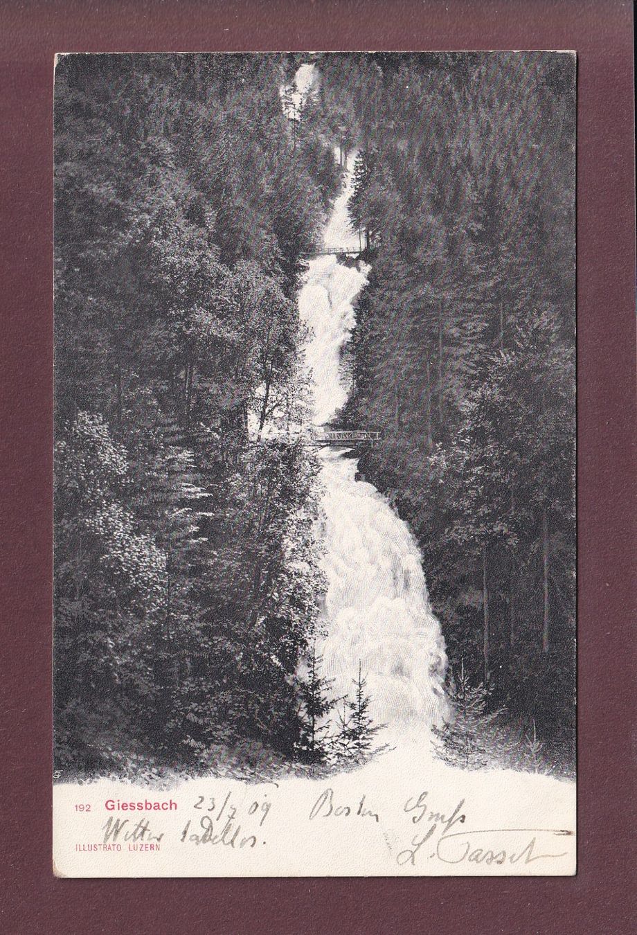 Cartes postales: GIESSBACH - 1909 – D'occasion à Pully par nicecards