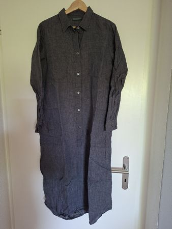 Kleid Nygardsanna dunkelgrau Leinen Grösse M, top Zustand