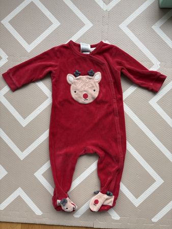 Cute H&M Red Reindeer Onesie size 74