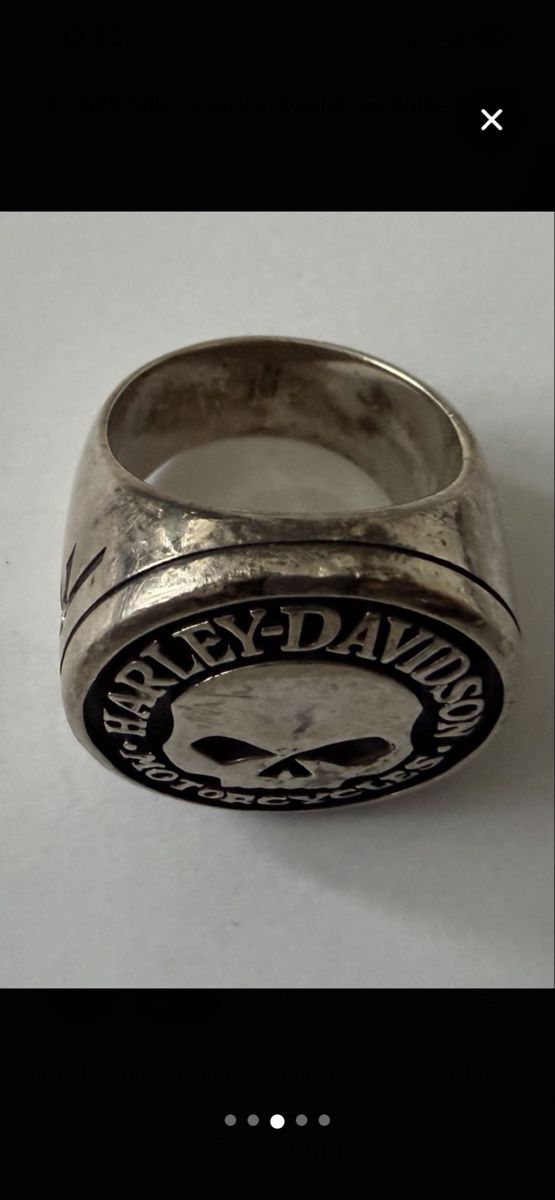 Harley-Davidson Bagues: Harley-Davidson Ring Totenkopf 925 Silber  – D'occasion à Würenlos par KLG_3TBs 3