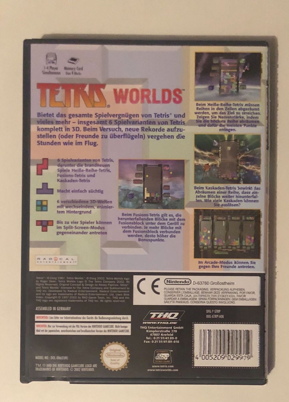 Giochi: Tetris Worlds für Nintendo Game Cube – Usato da Kestenholz venduto da Mad18 1
