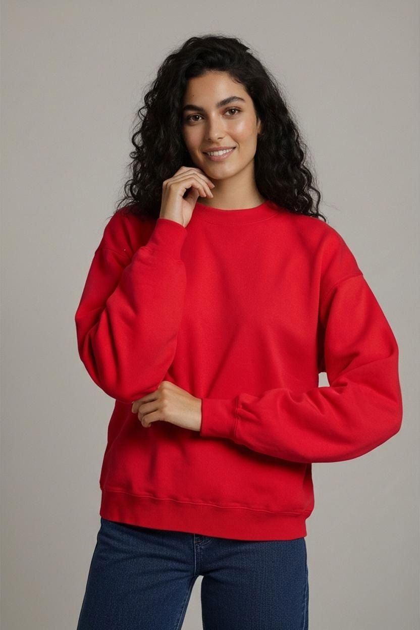 Maglioni & Felpe: Rotes Sweatshirt - Langärmliges Freizeit-Oberteil – Usato da Zug venduto da vinokilo