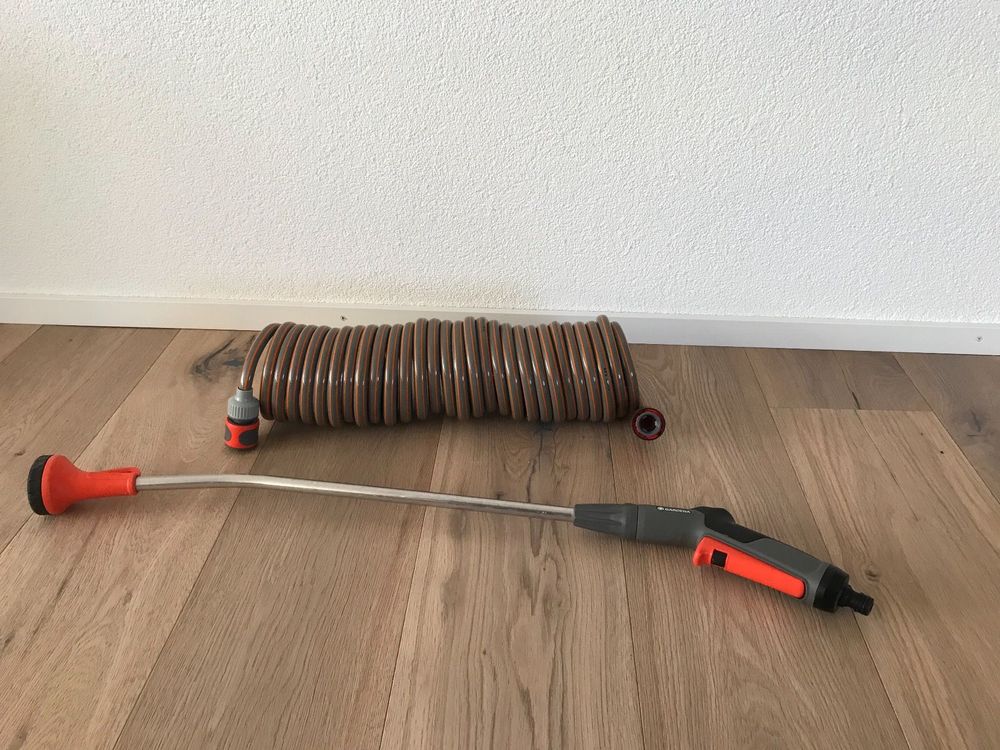 GARDENA Gartenschlauch und Giessstab Set Neuwertig Kaufen auf Ricardo