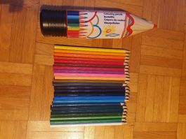24 Buntstifte in lustigem Stiftbehälter