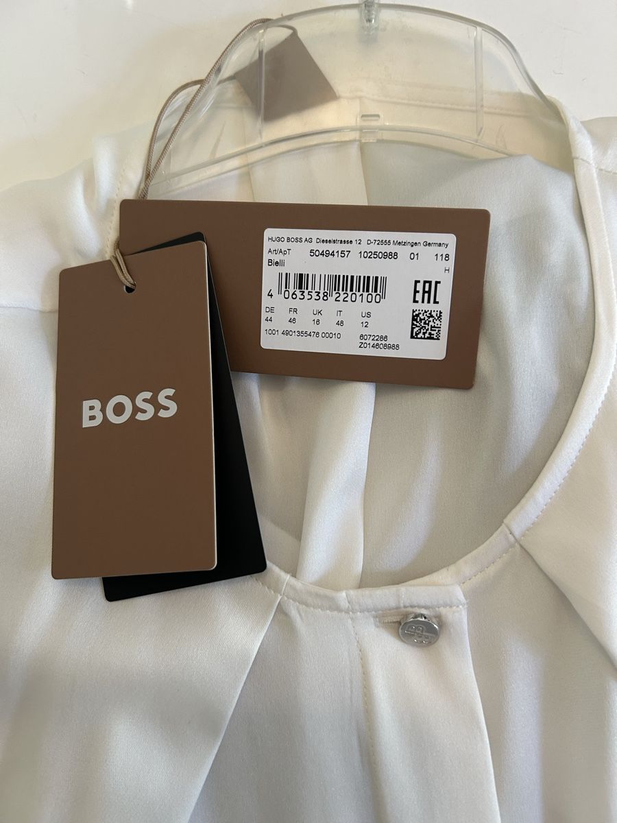 Hugo Boss Blusen: Damen Blouse Boss weiss – Neu und originalverpackt aus Allschwil von Filouactiv