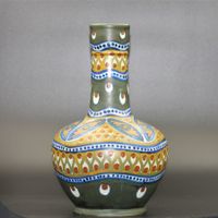 Jugendstil / Art Deco Keramikvase, Gouda, Holland, um 1920