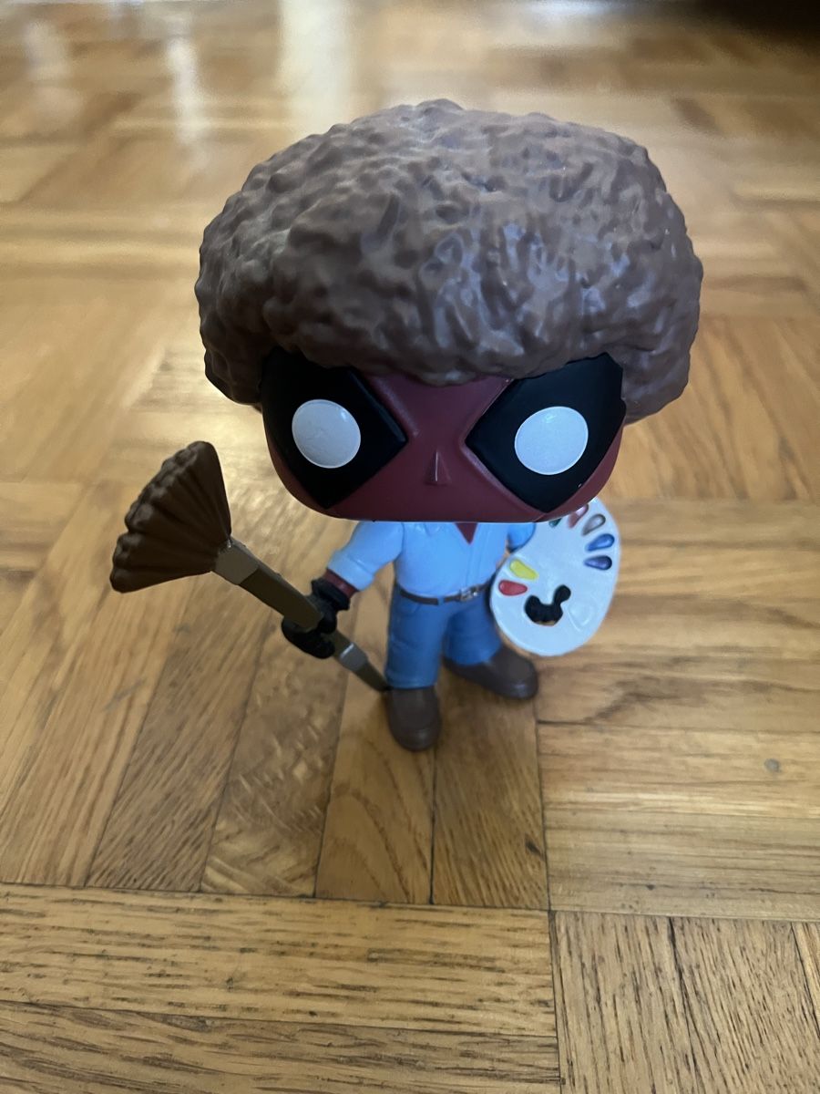 Funko Statuette: Funko POP Marvel Deadpool as Bob Ross 319 Vinyl Bobble Head – Usato da Genève venduto da emma_hyz