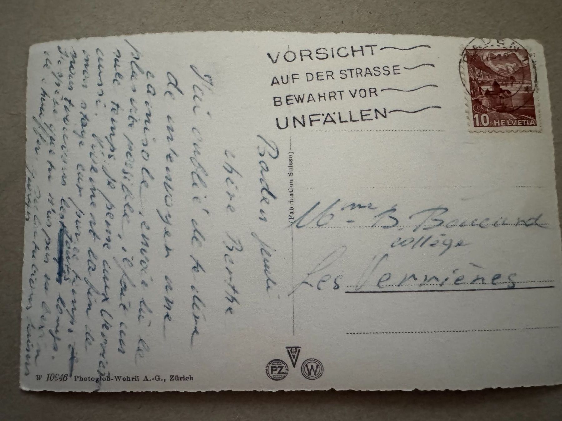 Cartoline postali: BADEN - Hotel FREIHOF - Ansichtskarte – Usato da Tegerfelden venduto da siebenmacky 1