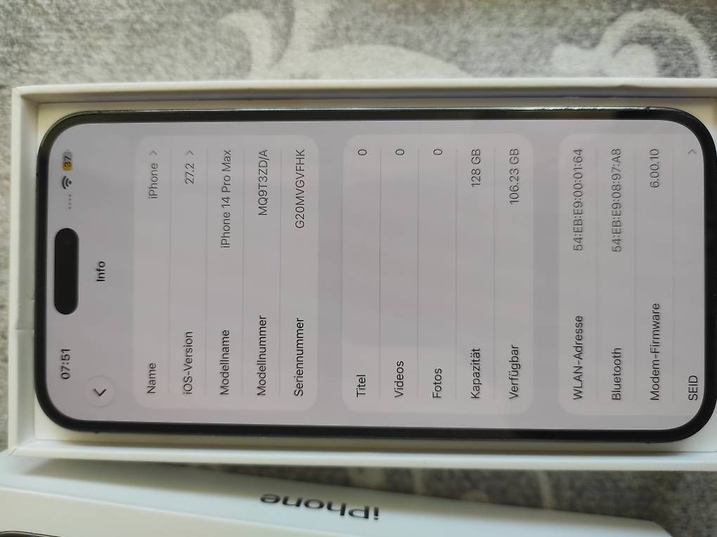 Handys / Smartphones: iPhone 14 Pro Max Batterie  87% – Gebraucht aus Reinach BL von mil_b29q 2