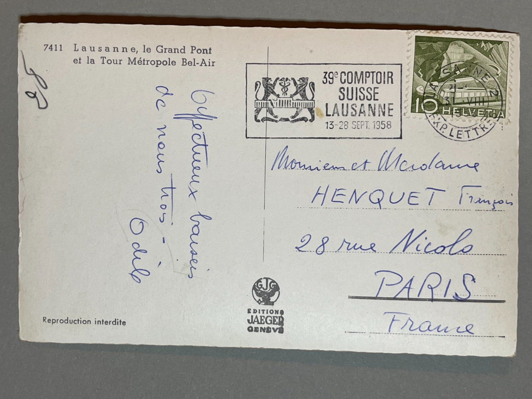 Cartoline postali: Lausanne, Le Grand-Pont – Usato da Steg VS venduto da _vinci_ 1