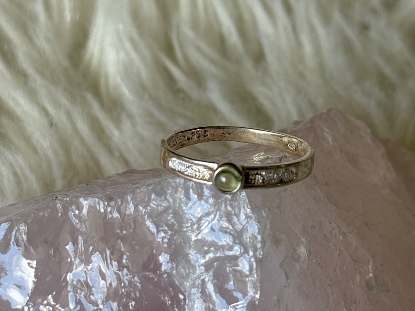 Anelli: Ring Silber 925 mit grünem Stein – Usato da Istighofen venduto da Ringparadies