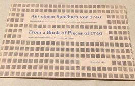 Spielbuch von 1740  (C-Blockflöte & Schlagzeugstimmen)