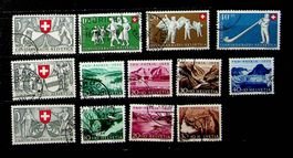 PRO PATRIA 1951-3 TIMBRES OBLITÉRÉS. SBK 96.50 / T510