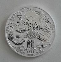Australien 1 Dollar Silbermuenze Drache 2024, Neu!