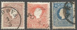 3 Timbres de 1858 ( Lombardie-Vénétie )